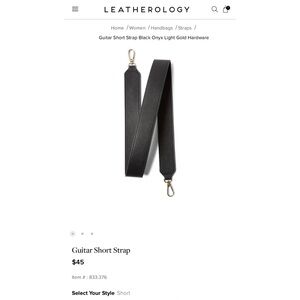 Guitar Short Strap - Leatherology Bag Strap